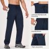 imagebaleaf Mens Hiking Pants Water Resistant Cargo Quick Dry Travel Elastic Waist with Zip Pockets UPF 50 for Work RunningNavy Blue