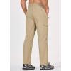 imagebaleaf Mens Hiking Pants Water Resistant Cargo Quick Dry Travel Elastic Waist with Zip Pockets UPF 50 for Work RunningTannin