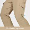imagebaleaf Mens Hiking Pants Water Resistant Cargo Quick Dry Travel Elastic Waist with Zip Pockets UPF 50 for Work RunningTannin