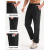 imagebaleaf Mens Hiking Pants Water Resistant Convertible Cargo Capri Roll Up Capri UPF50 Zipper Pockets Clothing TravelBlack