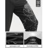 imagebaleaf Mens Hiking Pants Water Resistant Convertible Cargo Capri Roll Up Capri UPF50 Zipper Pockets Clothing TravelBlack