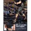 imagebaleaf Mens Hiking Pants Water Resistant Convertible Cargo Capri Roll Up Capri UPF50 Zipper Pockets Clothing TravelBlack