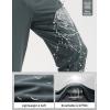 imagebaleaf Mens Hiking Pants Water Resistant Convertible Cargo Capri Roll Up Capri UPF50 Zipper Pockets Clothing TravelGray