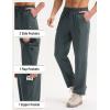 imagebaleaf Mens Hiking Pants Water Resistant Convertible Cargo Capri Roll Up Capri UPF50 Zipper Pockets Clothing TravelGray
