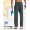 imagebaleaf Mens Hiking Pants Water Resistant Convertible Cargo Capri Roll Up Capri UPF50 Zipper Pockets Clothing TravelGray