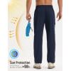 imagebaleaf Mens Hiking Pants Water Resistant Convertible Cargo Capri Roll Up Capri UPF50 Zipper Pockets Clothing TravelNavy Blue