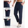 imagebaleaf Mens Hiking Pants Water Resistant Convertible Cargo Capri Roll Up Capri UPF50 Zipper Pockets Clothing TravelNavy Blue