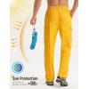 imagebaleaf Mens Hiking Pants Water Resistant Convertible Cargo Capri Roll Up Capri UPF50 Zipper Pockets Clothing TravelStarfruit