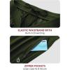 imagebaleaf Mens Joggers Pants Athletic Workout Track Running Gym Lightweight Quick Dry Tapered Jogger Zipper PocketsClassicarmy Green