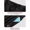 imagebaleaf Mens Joggers Pants Athletic Workout Track Running Gym Lightweight Quick Dry Tapered Jogger Zipper PocketsClassicblack