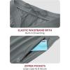 imagebaleaf Mens Joggers Pants Athletic Workout Track Running Gym Lightweight Quick Dry Tapered Jogger Zipper PocketsClassiclight Gray