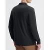imagebaleaf Mens Long Sleeve Golf Shirt Collared Shirts Polo UPF 50 Lightweight Quick Dry Work Casual OutdoorBlacklong