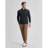 imagebaleaf Mens Long Sleeve Golf Shirt Collared Shirts Polo UPF 50 Lightweight Quick Dry Work Casual OutdoorBlacklong