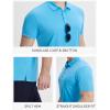 imagebaleaf Mens Long Sleeve Golf Shirt Collared Shirts Polo UPF 50 Lightweight Quick Dry Work Casual OutdoorBlue