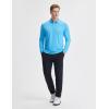 imagebaleaf Mens Long Sleeve Golf Shirt Collared Shirts Polo UPF 50 Lightweight Quick Dry Work Casual OutdoorBluelong