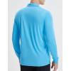 imagebaleaf Mens Long Sleeve Golf Shirt Collared Shirts Polo UPF 50 Lightweight Quick Dry Work Casual OutdoorBluelong