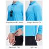 imagebaleaf Mens Long Sleeve Golf Shirt Collared Shirts Polo UPF 50 Lightweight Quick Dry Work Casual OutdoorBluelong