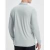 imagebaleaf Mens Long Sleeve Golf Shirt Collared Shirts Polo UPF 50 Lightweight Quick Dry Work Casual OutdoorLight Graylong