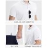imagebaleaf Mens Long Sleeve Golf Shirt Collared Shirts Polo UPF 50 Lightweight Quick Dry Work Casual OutdoorWhite