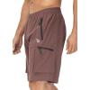 imagebaleaf Mens Mountain Bike Shorts 3D Padded Loosefit MTB Cycling Bicycle Lightweight Zipper PocketsDeep Brown