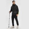 imagebaleaf Mens Rain Jacket Waterproof Running Cycling Windbreaker Golf Hiking Gear Hood Raincoat Packable ReflectiveBlack