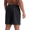 imagebaleaf Mens Running Shorts 7quot Quick Dry Athletic Workout 2 in 1 with Liner Lightweight Gym with Zipper Pocket UPF50Black