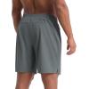 imagebaleaf Mens Running Shorts 7quot Quick Dry Athletic Workout 2 in 1 with Liner Lightweight Gym with Zipper Pocket UPF50Dark Gray