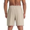 imagebaleaf Mens Running Shorts 7quot Quick Dry Athletic Workout 2 in 1 with Liner Lightweight Gym with Zipper Pocket UPF50Khaki