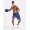 imagebaleaf Mens Running Shorts 7quot Quick Dry Athletic Workout 2 in 1 with Liner Lightweight Gym with Zipper Pocket UPF50Navy Blue