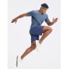 imagebaleaf Mens Running Shorts 7quot Quick Dry Athletic Workout 2 in 1 with Liner Lightweight Gym with Zipper Pocket UPF50Navy Blue