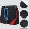imagebaleaf Mens Square Leg Athletic Swim Jammers Durable Training Splice Team SwimsuitBlackRed