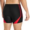 imagebaleaf Mens Square Leg Athletic Swim Jammers Durable Training Splice Team SwimsuitBlackRed