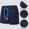 imagebaleaf Mens Square Leg Athletic Swim Jammers Durable Training Splice Team SwimsuitDark Blue