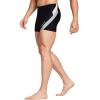 imagebaleaf Mens Square Leg Athletic Swim Jammers Durable Training Splice Team SwimsuitGrayWhite