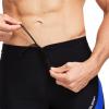 imagebaleaf Mens Square Leg Athletic Swim Jammers Durable Training Splice Team SwimsuitRedBlue