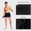 imagebaleaf Mens Square Leg Athletic Swim Jammers Durable Training Splice Team SwimsuitRedBlue