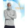 imagebaleaf Mens Sun Protection Hoodie Shirt UPF 50 Long Sleeve UV SPF TShirts with Mask Rash Guard Fishing Lightweight01gray