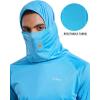 imagebaleaf Mens Sun Protection Hoodie Shirt UPF 50 Long Sleeve UV SPF TShirts with Mask Rash Guard Fishing Lightweight02blue