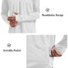 imagebaleaf Mens Sun Protection Hoodie Shirt UPF 50 Long Sleeve UV SPF TShirts with Mask Rash Guard Fishing Lightweight03white