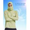 imagebaleaf Mens Sun Protection Hoodie Shirt UPF 50 Long Sleeve UV SPF TShirts with Mask Rash Guard Fishing Lightweight05pale Green