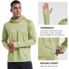 imagebaleaf Mens Sun Protection Hoodie Shirt UPF 50 Long Sleeve UV SPF TShirts with Mask Rash Guard Fishing Lightweight05pale Green
