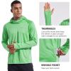 imagebaleaf Mens Sun Protection Hoodie Shirt UPF 50 Long Sleeve UV SPF TShirts with Mask Rash Guard Fishing Lightweight06light Green