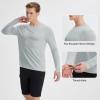 imagebaleaf Mens Sun Shirts UPF 50 UV Protection SPF Long Sleeve Rash Guard Fishing Outdoor Quick Dry LightweightLight Gray