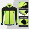 imagebaleaf Mens Winter Jacket Windproof Softshell Thermal Warm Pockets Cycling Running Mountain Biking Cold Weather Gear01fluorescent Green