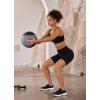 imagebaleaf Sweatleaf Womens Light Compression Biker Shorts 8quot High Waisted Yoga Gym Spandex Shorts Side PocketsBlack
