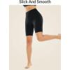 imagebaleaf Sweatleaf Womens Light Compression Biker Shorts 8quot High Waisted Yoga Gym Spandex Shorts Side PocketsBlack
