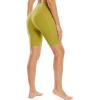 imagebaleaf Sweatleaf Womens Light Compression Biker Shorts 8quot High Waisted Yoga Gym Spandex Shorts Side PocketsGreen