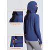 imagebaleaf Thermal Long Sleeve Women Shirts Winter Clothes Cowl Neck Warm Fleece Base Layer Tops with Balaclava and ThumbholesBlue