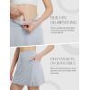 imagebaleaf Womens 16quot Golf Skorts Skirts 5 Pockets High Waisted Stretchy Tennis Skirt Athletic Workout RunningLight Gray