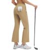 imagebaleaf Womens 26quot29quot Work Pants Stretchy Golf Lightweight Stretch Flare Dress Pant Pockets Bussiness UPF 5026inbrown